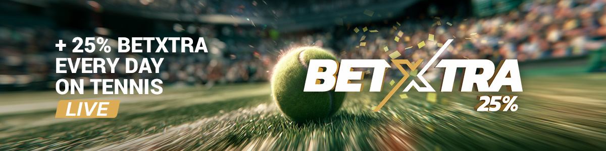 BetXtra - Tennis live (gazon) 25% live